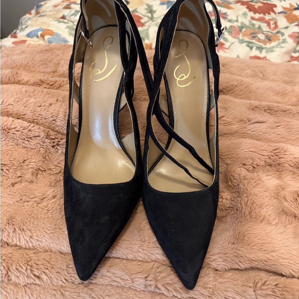 Sam Edelman Black Strappy Heels